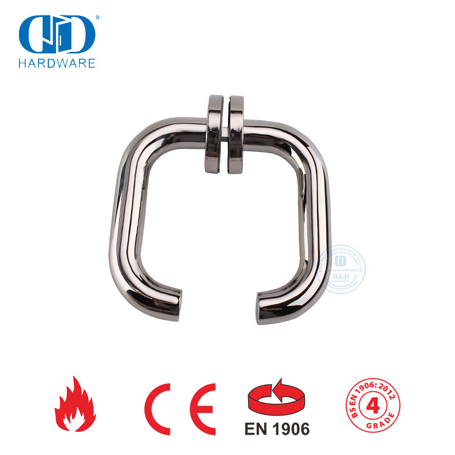 Manija de palanca de puerta tubular redonda de acero inoxidable EN 1906 con acabado PSS-DDTH001-PSS