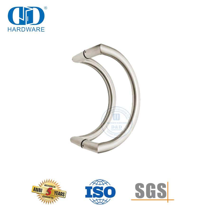 Juego de manijas para puertas de granero, tiradores y manijas de puerta de acero inoxidable con forma de C para baño de vidrio, DDPH003