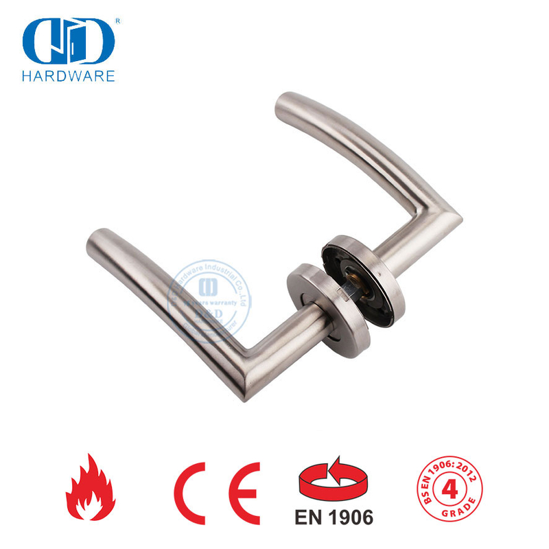 Manija de puerta de entrada BS EN 1906 Grado 4 para puerta de madera-DDTH008-SSS