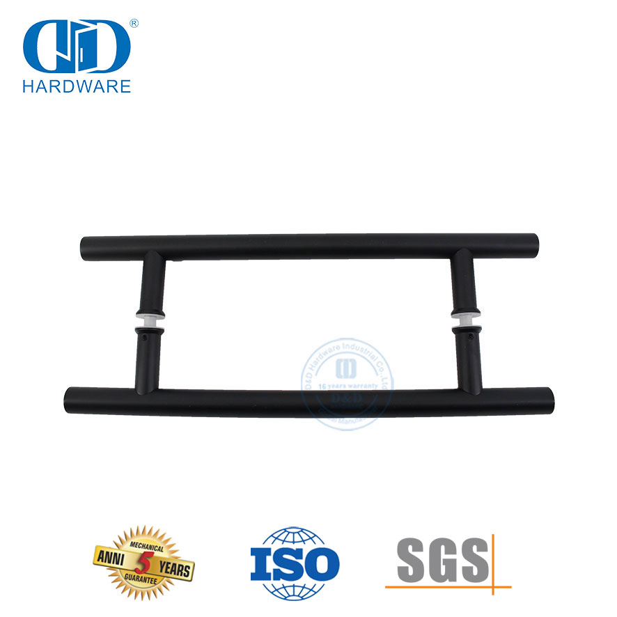 Tirador de barra tipo T clásico negro mate con fijación mediante pernos-DDPH001-D-MB