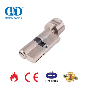 EN 1303 Accesorios para puertas de baño Cilindro de níquel satinado de latón macizo-DDLC001-70mm-SN