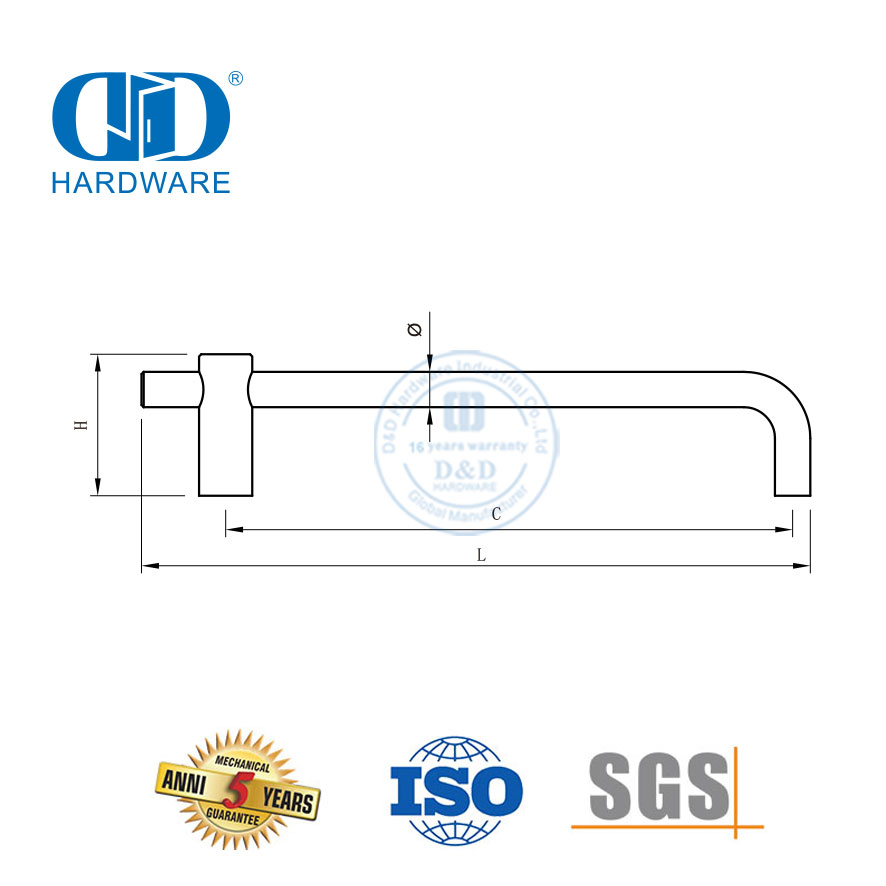 Manija de puerta de acero inoxidable, gran oferta, muebles, cajón, gabinete, tirador para Kitchen-DDFH028