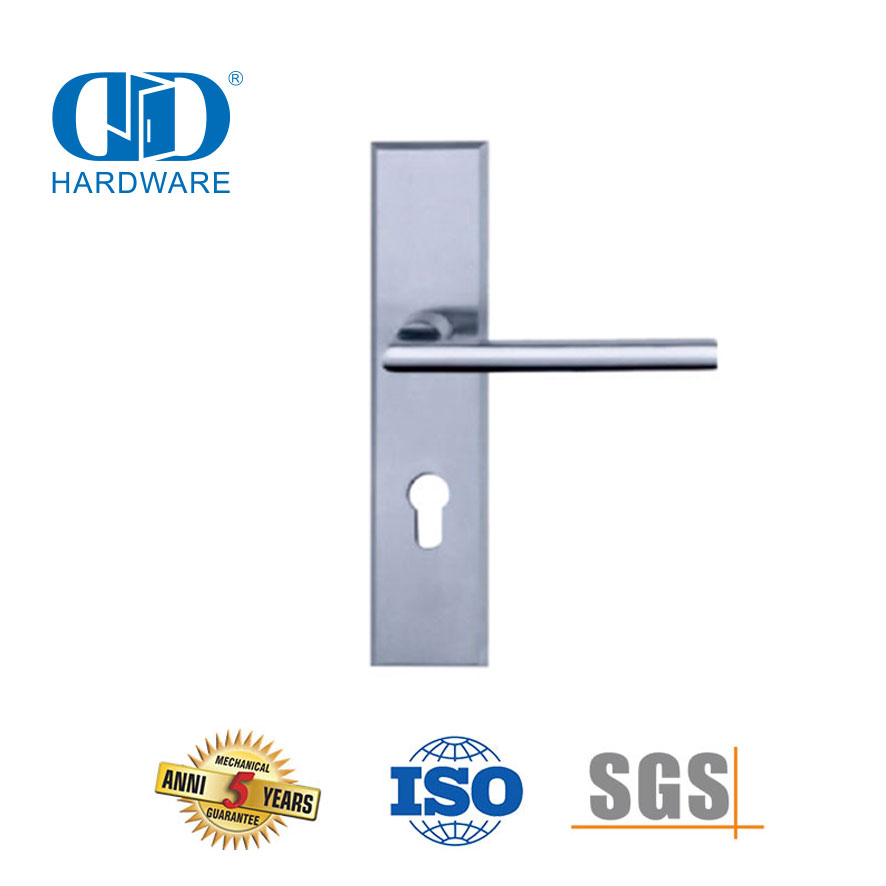 SUS304 Manija de palanca moderna de alta calidad con placa para puerta de oficina-DDLP001