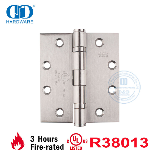 Venta al por mayor de acero inoxidable americano ignífugo Certificado UL Herrajes para muebles resistentes ignífugos Bisagra de puerta interior-DDSS002-FR-4.5X4X3mm