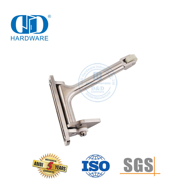 Hardware resistente ignífugo disponible de acero inoxidable Selector de puerta por gravedad reversible sin mano Coordinador de puerta para puerta de metal hueca-DDDR001-7 pulgadas