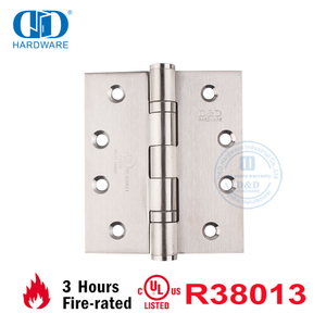 Bisagra de puerta comercial de embutir completa ignífuga ANSI estándar americano con certificación UL de acero inoxidable-DDSS001-FR-4X3.5X3mm