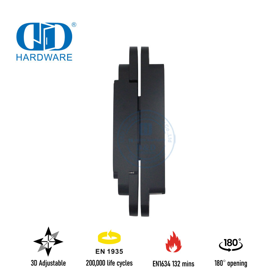 Bisagra de puerta interior ajustable de seguridad oculta 3D de aleación de zinc con diferentes acabados-DDCH008-G40
