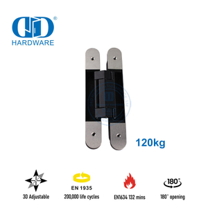 Bisagra de puerta oculta 3D del fabricante EN1935 para puerta resistente-DDCH008-G120