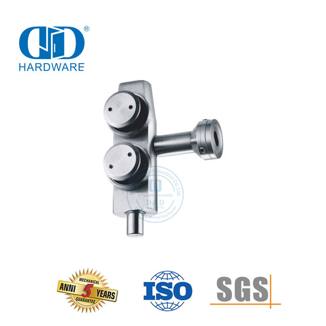 Sistemas de pivote de puerta de vidrio de acero inoxidable Accesorios de vidrio de pivote superior curvo sobre panel-DDGP008