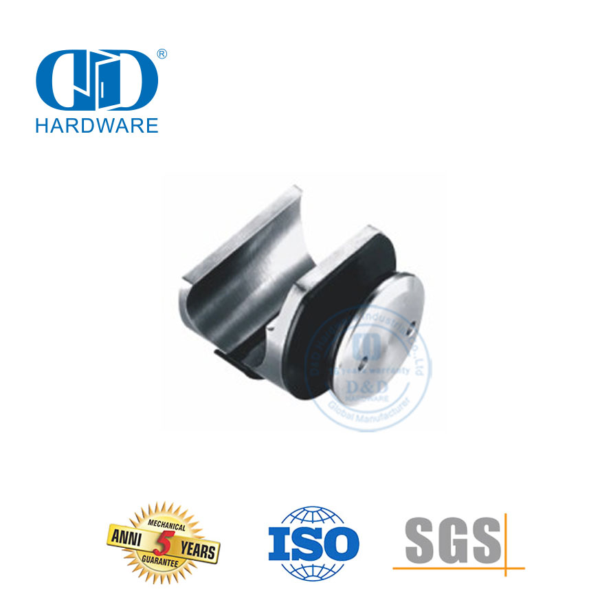 Accesorios de vidrio de acero inoxidable Puerta corrediza de vidrio Conectores de puerta de vidrio integrados para baño-DDGS001
