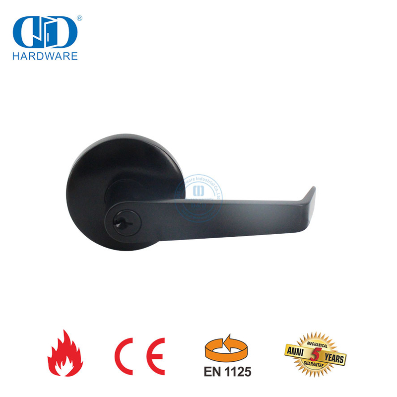 Barra de pánico para puerta de salida de emergencia, embellecedor de palanca de acero inoxidable CE, color negro mate, ignífugo, Hardware de salida de pánico-DDPD012-CE