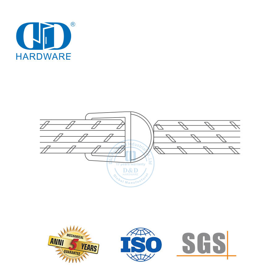 Accesorios de hardware de vidrio Ducha Puerta corrediza Baño PVC Goma Sello impermeable Tira-DDWS002