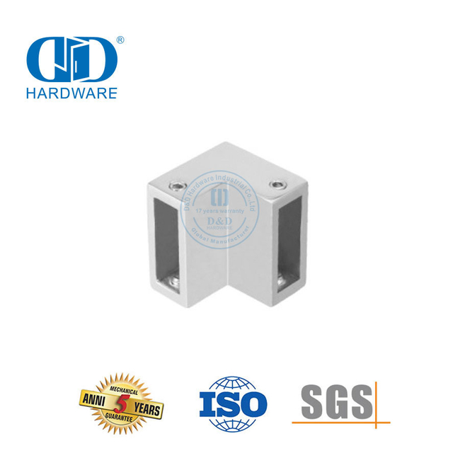 Sistema de cabina de ducha comercial de acero inoxidable, conector de soporte de Panel de vidrio, accesorios para puerta de vidrio-DDSC011
