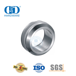 Accesorios para muebles Perilla de manija de acero inoxidable Herraje de vidrio Montaje de aluminio Orificio pasante Manija ahuecada-DDSK015