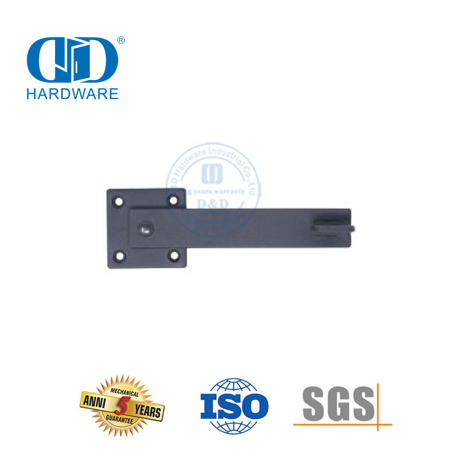 Sistema de color negro de acero inoxidable Herrajes para puertas de granero Protector de cerradura de puerta doble Herrajes para puertas de madera-DDBD128