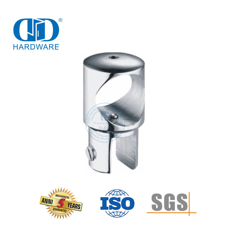 Mampara de ducha industrial de acero inoxidable Conector de panel de vidrio Particiones de cabina de ducha-DDSC029