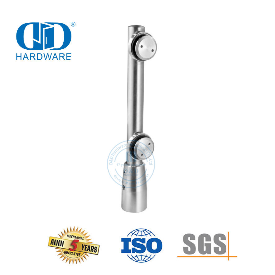 Herrajes para puertas correderas de acero inoxidable, montaje de parche, montaje de vidrio pivotante para puerta de vidrio de entrada-DDGP002