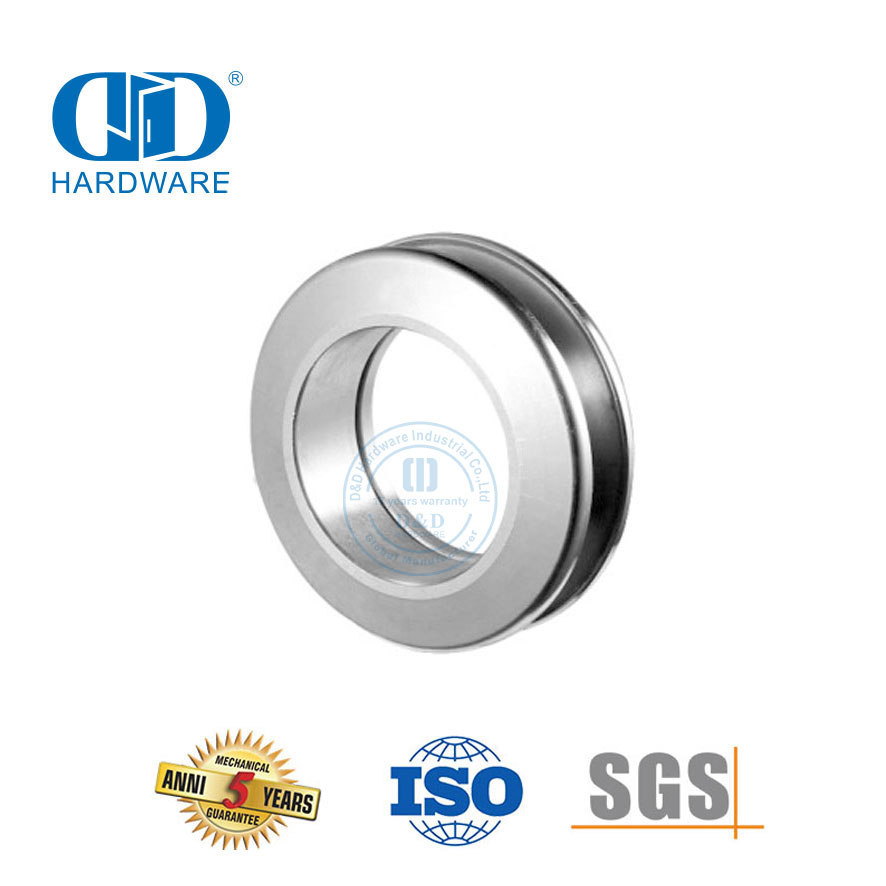 Perilla redonda de aluminio, herrajes para puertas corredizas de vidrio y acero inoxidable, manija de puerta con orificio pasante-DDSK017