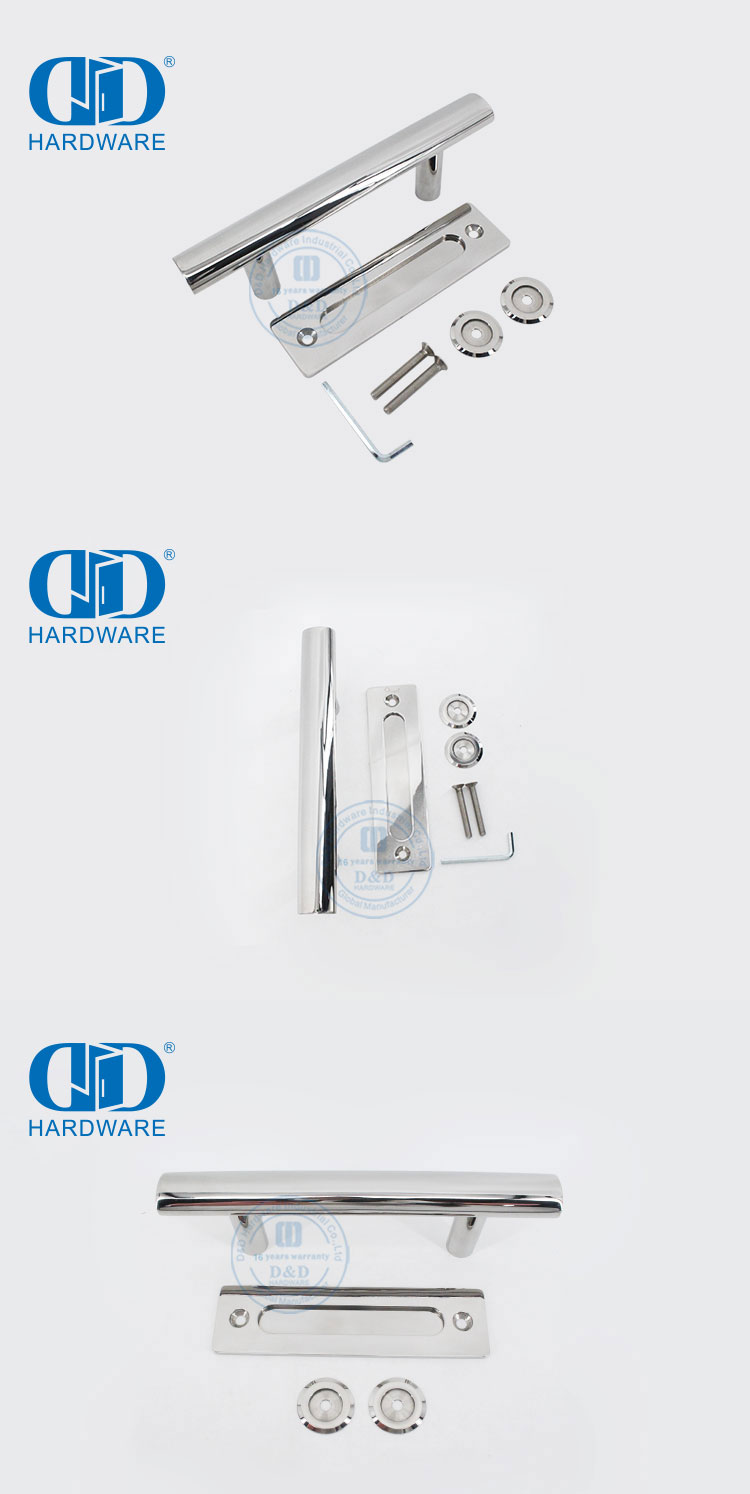 Accesorios para puertas de armario con acabado Pss de acero inoxidable, tirador de granero, tirador tubular, DDBD101 PSS