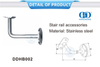 Soporte de soporte Accesorios de riel de escalera de acero inoxidable Herrajes para puertas de vidrio Soporte de pasamanos-DDHB002