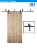 Herrajes para puertas de acero inoxidable, juego de rieles, herrajes para puertas de madera de granero, herrajes para puertas de granero biplegables-DDBD007