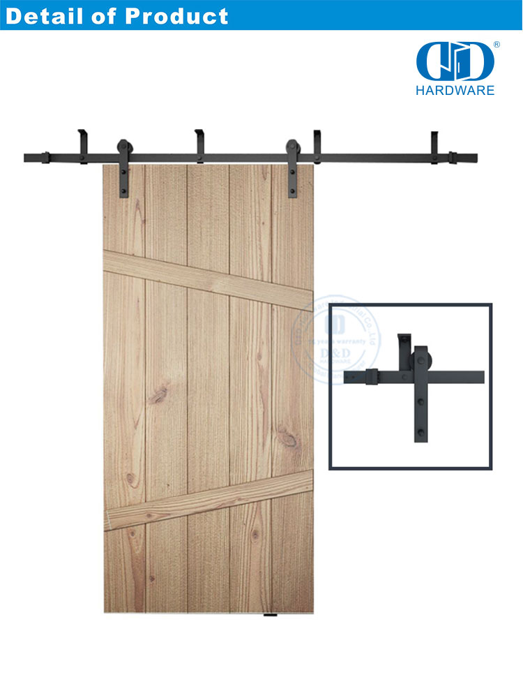 Herrajes para puertas de acero inoxidable, juego de rieles, herrajes para puertas de madera de granero, herrajes para puertas de granero biplegables-DDBD007