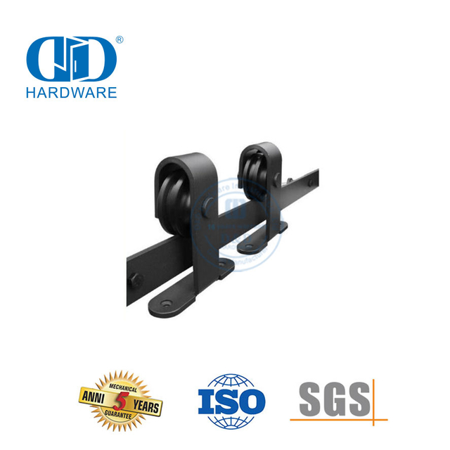 Herrajes para puertas de granero de acero inoxidable de alta resistencia, kit de rieles para puertas de granero plegables biplegables-DDBD005