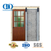 Herrajes para puertas de granero de derivación de estilo moderno de acero inoxidable, herrajes para muebles con riel para puertas corredizas para puertas de granero-DDBD069