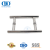 Manija 201 de acero inoxidable en forma de H con tubo circular elegante y conveniente para puerta de vidrio de baño-DDPH001-A Φ25-PSS