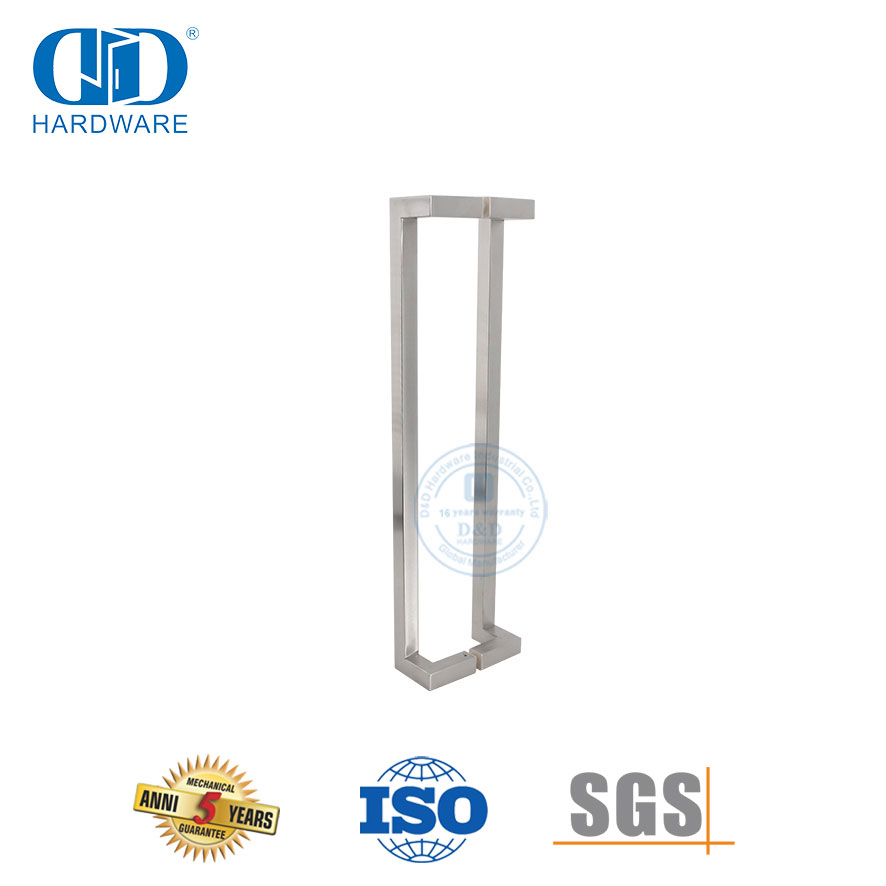 Manija de barra de acero inoxidable contemporánea moderna para puerta de entrada de vidrio-DDPH011