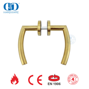 Manijas de palanca para puerta externa comercial de latón satinado de acero inoxidable-DDTH011-SB
