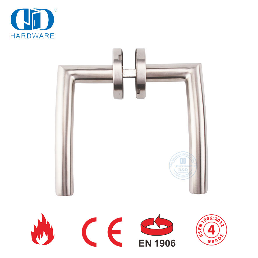 Manija de puerta de entrada BS EN 1906 Grado 4 para puerta de madera-DDTH008-SSS