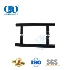 Tirador accesorio para puerta de vidrio en forma de H, negro mate, estilo clásico, DDPH001-A Φ22-Negro