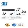 Herrajes para puertas duraderos y resistentes personalizados de acero inoxidable Herrajes para puertas corredizas de granero con riel negro-DDBD042