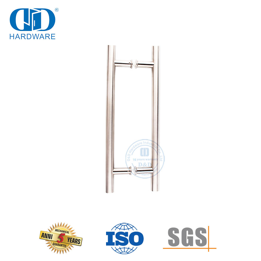 Tirador de puerta de vidrio de acero inoxidable de proveedor profesional de China para puertas de entrada-DDPH001-D-SSS