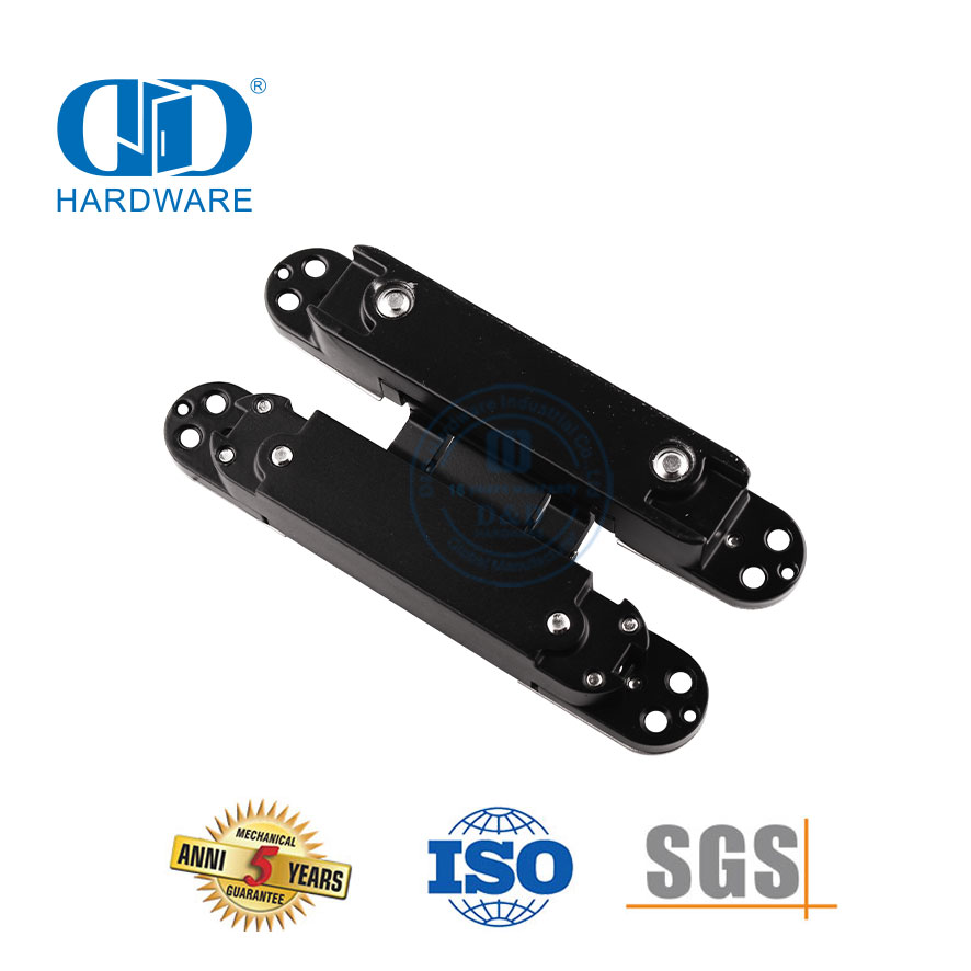 Bisagra de puerta doble exterior de 180 grados oculta oculta 3D de aleación de zinc de diferentes dimensiones-DDCH008-G40