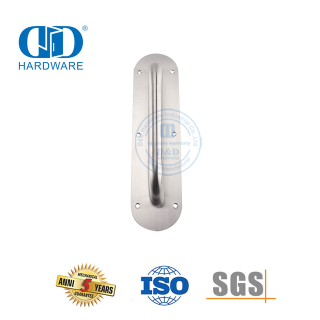 Tirador de acero inoxidable con placa, accesorios decorativos para puerta, placa de señalización, tirador de puerta Interior de madera comercial, DDPH022