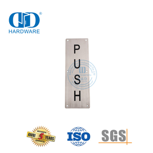 Placa de señal de tipo cuadrado de acero inoxidable, placa de empuje, baño, baño, puerta de inodoro, placa de firma-DDSP004