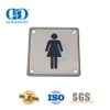 Señales de baño Símbolo de acero inoxidable Placa de señal femenina para baño Placa de señal para puerta de inodoro-DDSP002