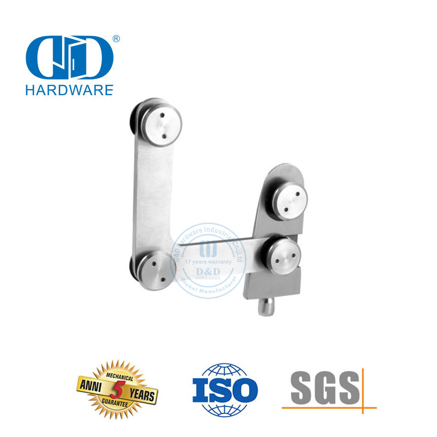 Conector de vidrio montado en vidrio de acero inoxidable, montaje de panel lateral, hardware de vidrio Piovt-DDGP010