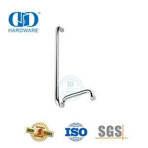 Tirador de puerta de vidrio templado de doble cara para baño de acero inoxidable Tirador de baño-DDPH018