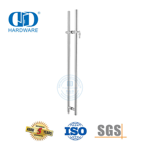 Accesorios largos de hardware de vidrio de acero inoxidable de doble cara, cerraduras de bloqueo de llave de puerta de vidrio, manija con cerradura Schlage-DDPH039