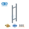 Múltiples aplicaciones Puerta principal de acero inoxidable Vidrio Herrajes para puertas de metal y madera Forma ovalada Tirador de barra en T-DDPH037