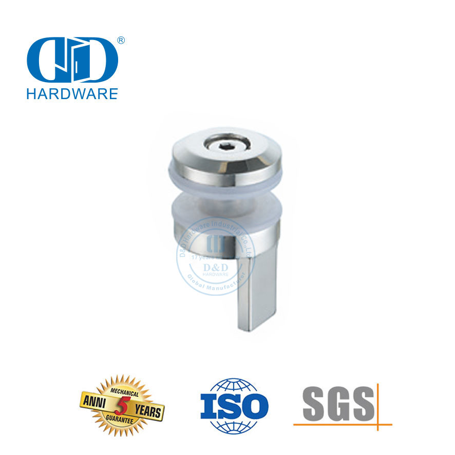 Accesorio para muebles con dispositivo antisalto de montaje de vidrio de acero inoxidable-DDSL001-3