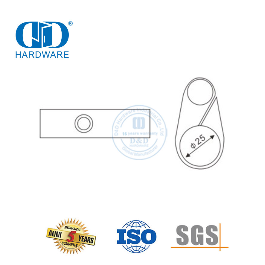 Tope de puerta de buena calidad, accesorio para muebles de acero inoxidable, herrajes para baño, herrajes para puertas correderas-DDGS118