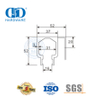 Accesorio de muebles de hardware de vidrio para puerta corredera sin marco, accesorio de hierro y acero inoxidable de fábrica para baño-DDGS143