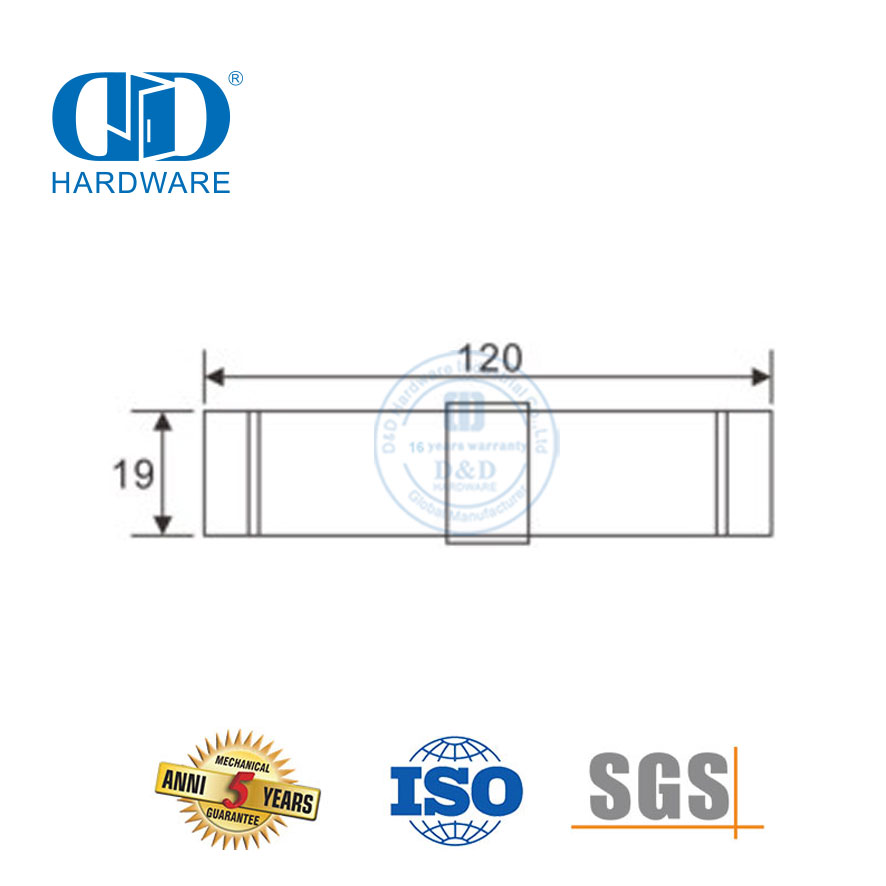 Accesorios de manga de tubería Accesorios de baño de acero inoxidable Hardware de vidrio Accesorio de muebles para puerta corredera-DDGS126