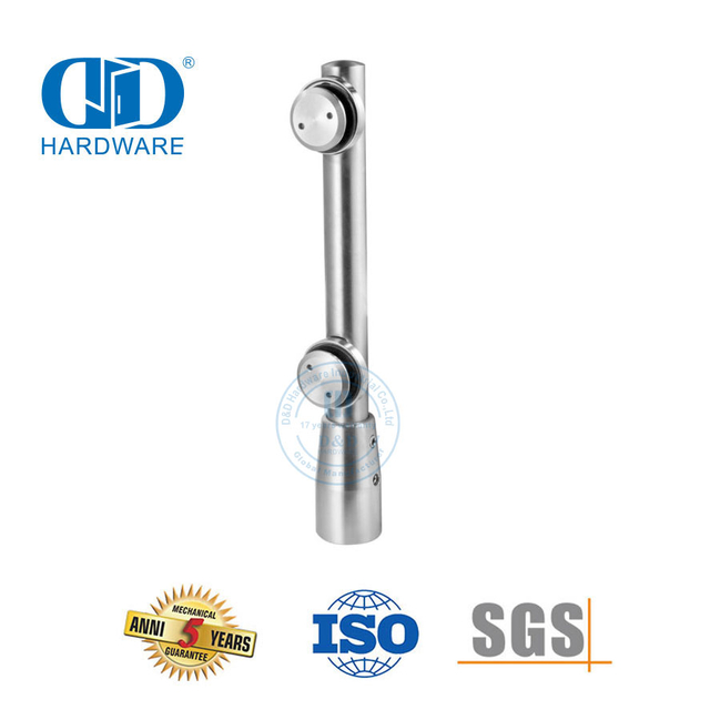 Herrajes para puertas correderas de acero inoxidable, montaje de parche, montaje de vidrio pivotante para puerta de vidrio de entrada-DDGP002
