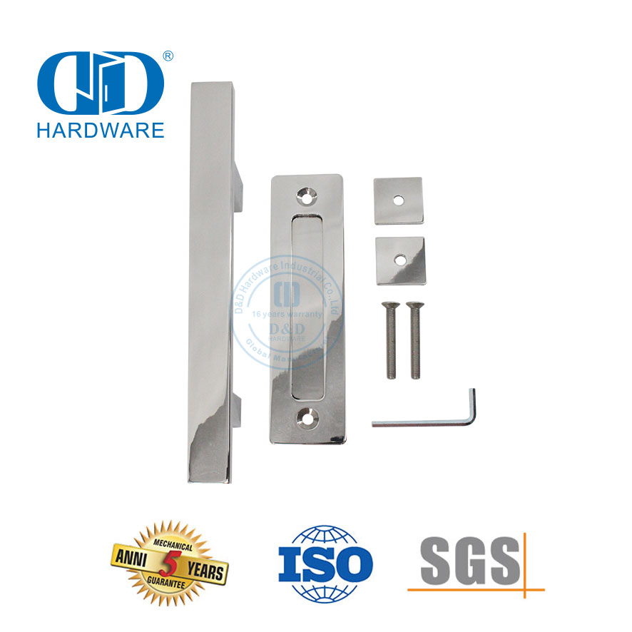 Herrajes para puertas correderas de lavandería doméstica de acero inoxidable, juego de manijas para puertas de granero con acabado Pss-DDBD103 PSS