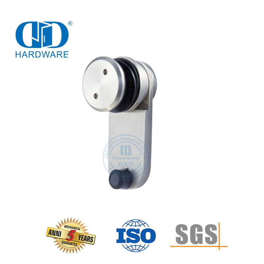 Fabricante de herrajes para vidrio Pivotes sobre panel de acero inoxidable Accesorio de parche Herrajes para puertas correderas pivotantes-DDGP016
